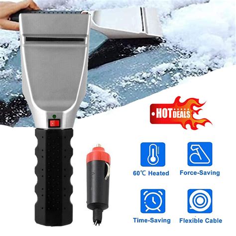 Heated Snow Ice Scraper 12v Electric Car Windshield Winter Snow Shovel