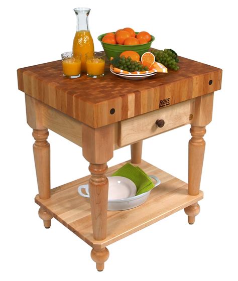Block tops are perfect for those who do a lot of cutting and chopping on kitchen tables. John Boos Butcher Block Tables - Kitchen & Dining