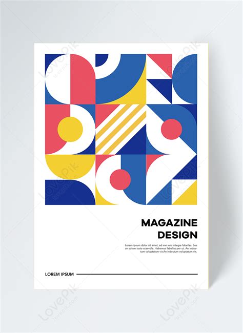 Template Desain Sampul Buku Blok Warna Geometris Yang Kreatif Untuk