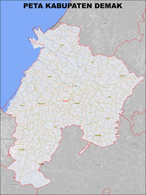Peta Kabupaten Demak Kecamatan Dan Kelurahan