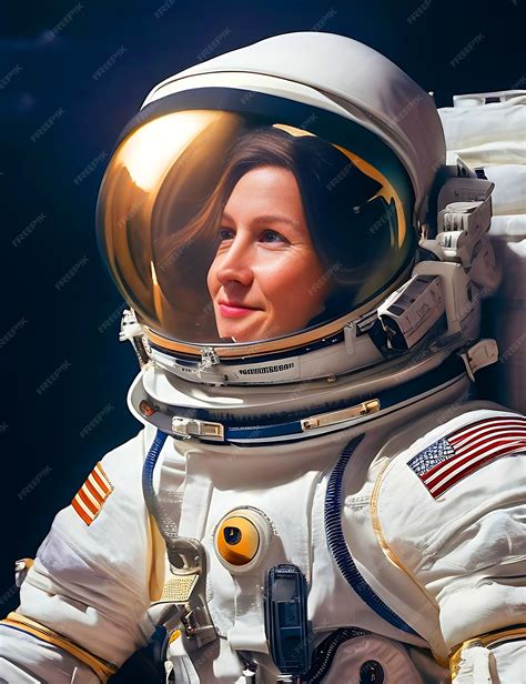 Premium Ai Image Medium Shot Female Astronaut Wearing Spacesuit