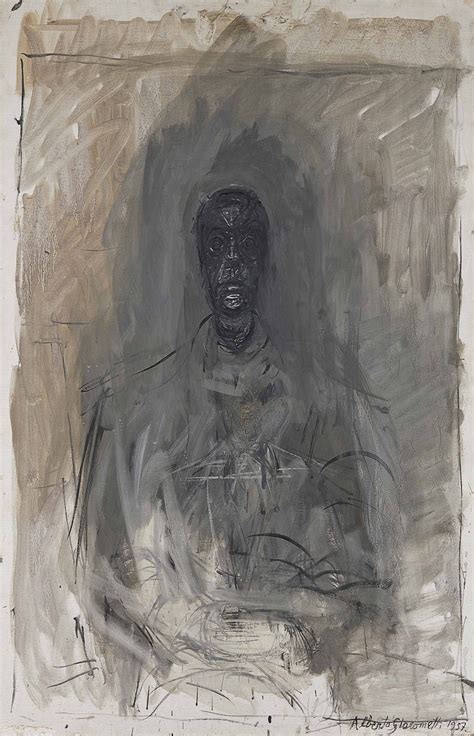 Alberto Giacometti 1901 1966 Tête Noire Portrait De Diego 20th