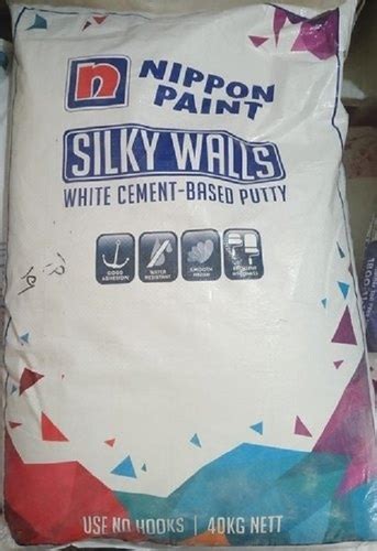 40 Kg Nippon Paint White Cement Based Wall Putty Powder For