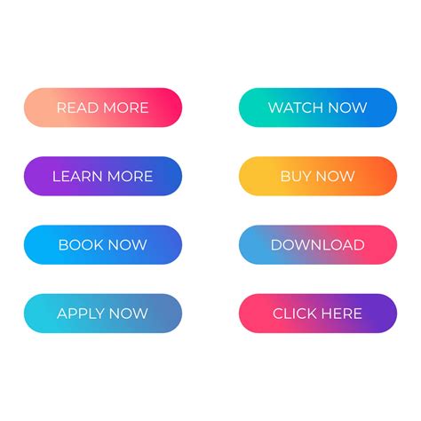 Free Set Of Modern Material Style Buttons Mobile App Infographic
