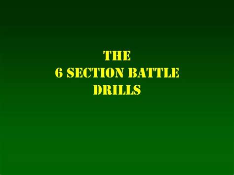 Ppt The 6 Section Battle Drills Powerpoint Presentation Free
