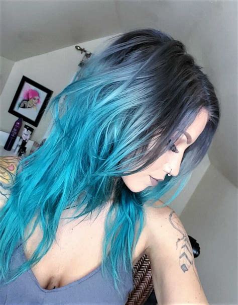 Top Short Blue Curly Hair In