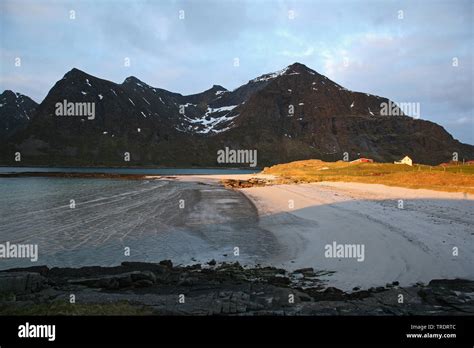 Coast Landscape Norway Lofoten Islands Flakstad Stock Photo Alamy