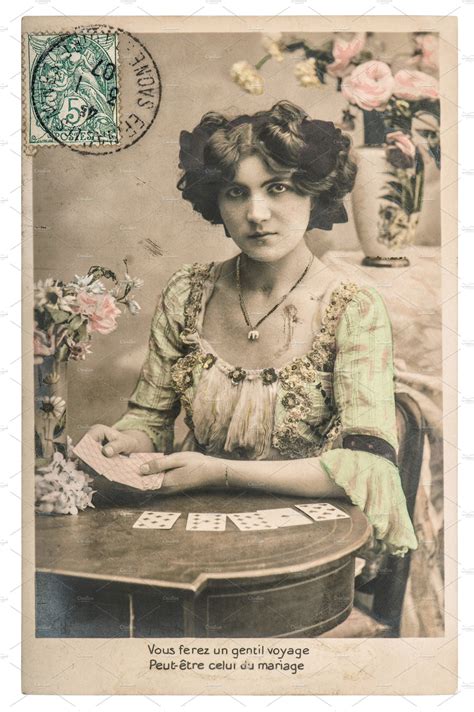 Woman Fortune Teller Cards Vintage Fortune Teller Tellers Fortune