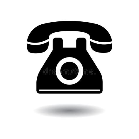 Vector Phone Icon Black And White Stock Vector Illustration Of