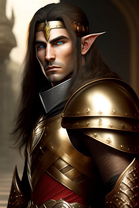 Lexica Portrait Of Male Elf With Armor And Double Bladed Scimitar