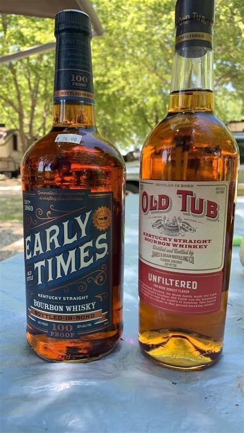 Early Times And Old Tub Kentucky Bourbons Whiskey Brands Cigars And