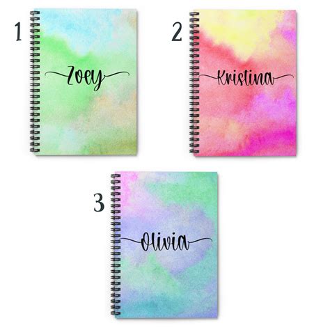 Personalized Notebook Custom Name Notebook Notebook Etsy