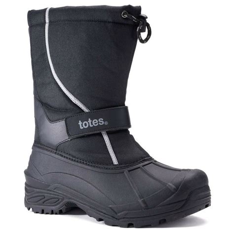 New Totes Tidal Mens Slip On Waterproof Winter Boots Size 12 Totes