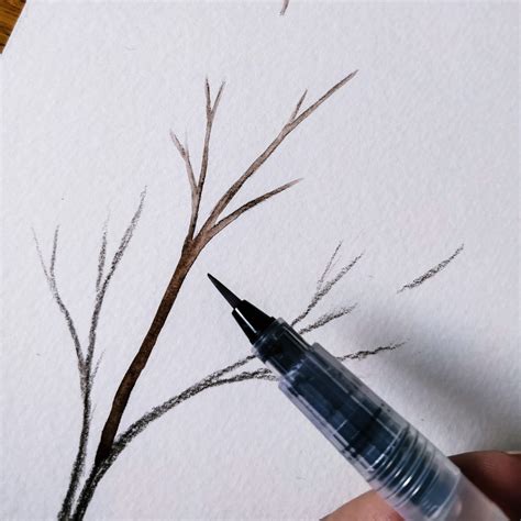 Simple Watercolour Pencil Trees Yolandie Horak