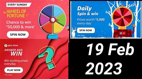 Amazon Quiz Today Amazon Quiz Answers Today Weel Of Fortune Spin