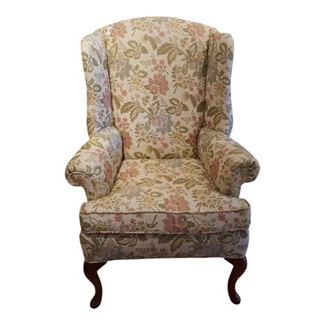 Saving good furniture for another generation. Floral Wingback Chair | Chairish