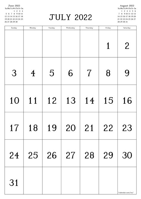 July 2022 Printable Calendar Free Printable Calendar Com July 2022