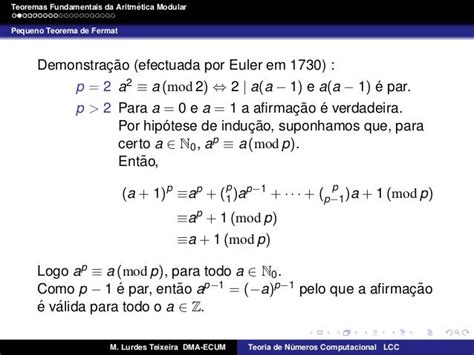 Pequeno Teorema De Fermat