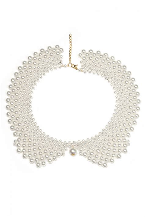 40s My Dear Pearl Collar Necklace