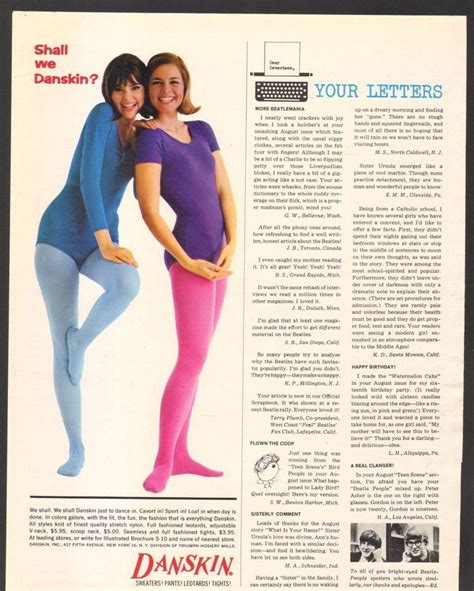 1964 Magazine Print Advertisement AD Danskin Pretty Girls Leotards