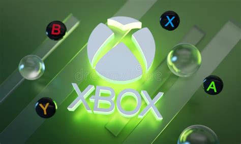Xbox Series X Logo Glow Around Joystick Button On Dark Background