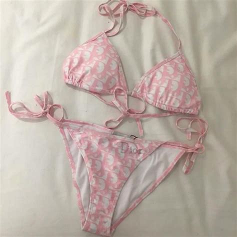 dior pink monogram bikini set listed by stellarshop bikinis trendy swimsuits swimsuits outfits