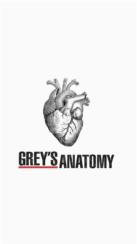 The Greys Anatomy Logo Is Shown In Black And White With An Image Of A