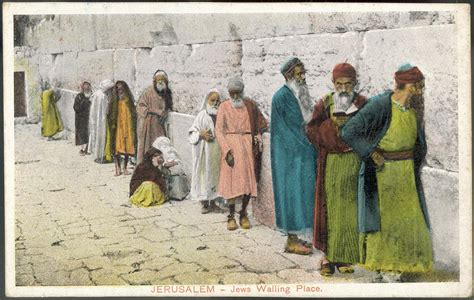 Jewish Men At The Wailing Wall Photograph By Mary Evans Picture Library
