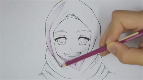 Drawing Anime Girl In Hijab رسم فتاة انمي محجبة رسم