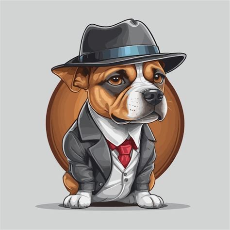 Premium Vector Gangster Dog Character Vector On A White Background