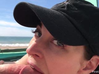 Manyvids Webcams Video Presents Girl Raeriley In Public Beach Blowjob