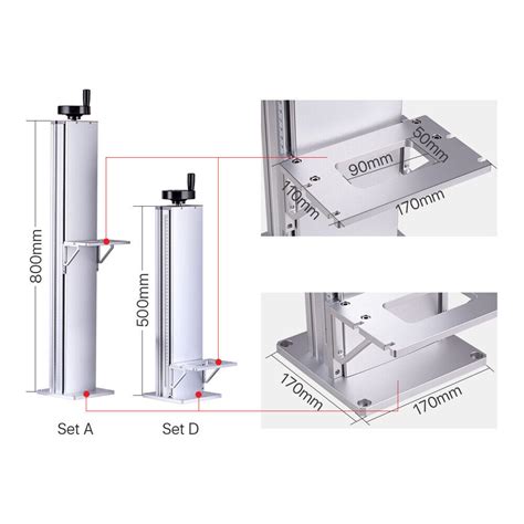 Cloudray Fiber Laser Lift Table Lift Column Stand 500 800mm For