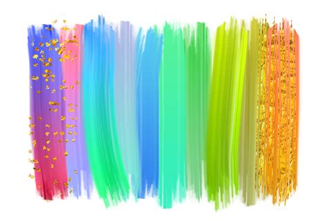 Pastel Brush Strokes Clipart Gráfico Por Foilcey · Creative Fabrica