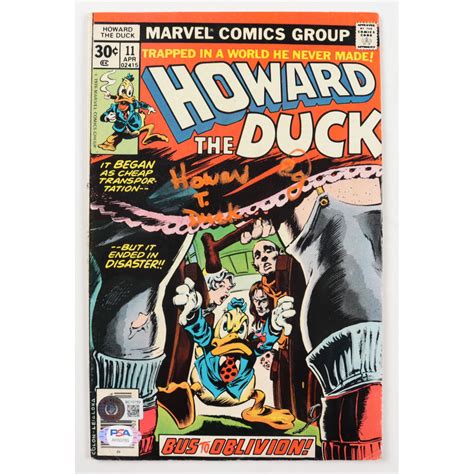Ed Gale Signed 1977 Howard The Duck Issue 11 Marvel Comic Book Inscribed Howard T Duck