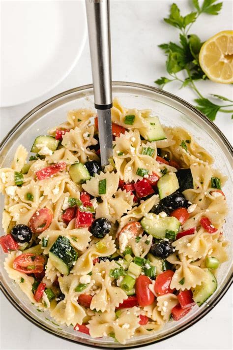 Bow Tie Pasta Salad With Summer Vegetables Recipe Girl®