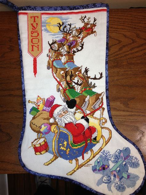this is the first stocking i ever made in fact the first counted cross stitch i … cross