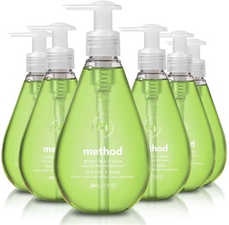 Method Gel Hand Soap Green Tea And Aloe 12 Ounce Pack Of 6 Amazon