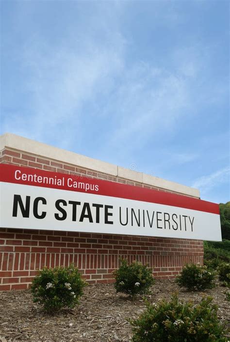 Sign At The Entrance Of Centennial Campus Of North Carolina State University In Raleigh Nc