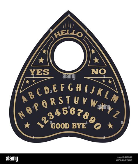 Ouija Planchette With Eye Of Providence Line Art Vector Illustration Isolated On White Sketch