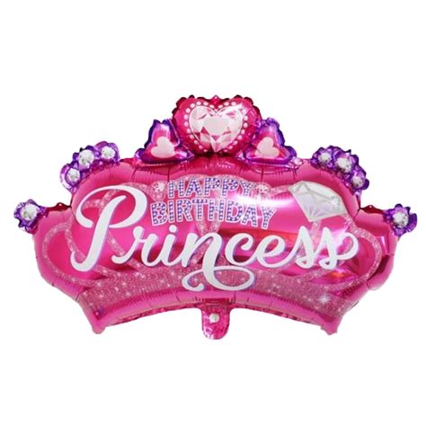 Buy 1 Pcs Pink Helium Balloon Princess Crown Foil