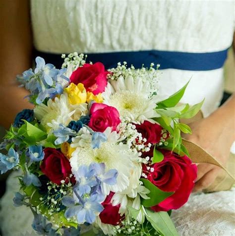 Bridal Bouquetblue And Raspberry Bridal Bouquet Blue Bridal Bouquet