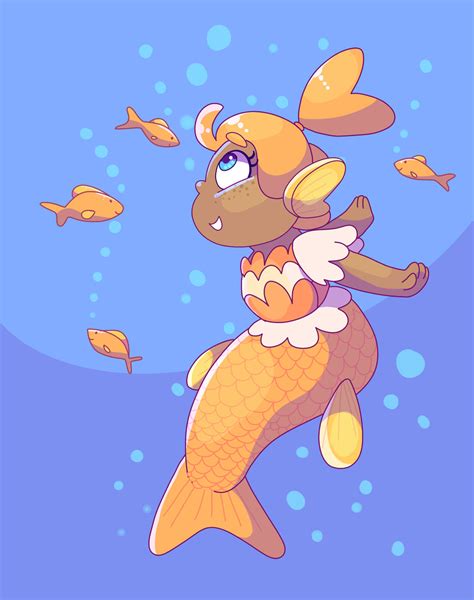 Goldfish Mermaid By Uunicornicc On Deviantart