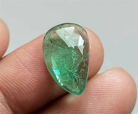 100 Natural Emerald Aaa Quality Gemstone Slices Emerald Flat Etsy