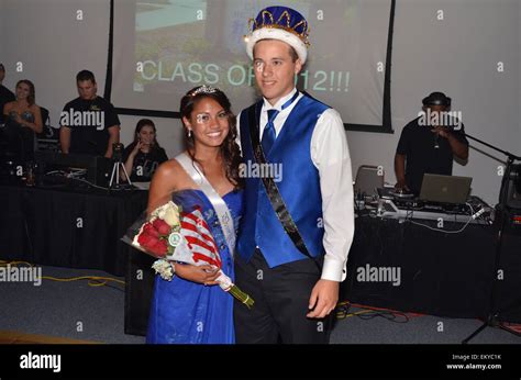 High School Homecoming King And Queen Stock Photo Alamy