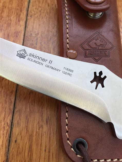 Puma Knife Puma Skinner Ii Laser Cut With Stag Handle And Tan Leather