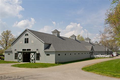 This barn has a very modern look to it. Brian King Images: Kentucky Barns...Horse Park Style