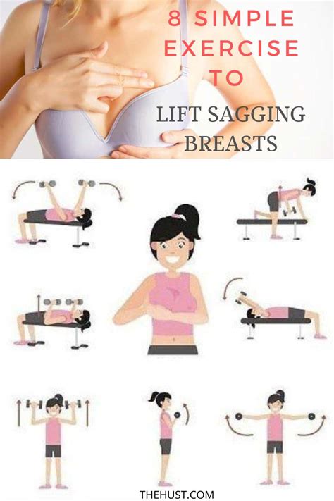 8 Simple Exercise To Lift Sagging Breasts Easy Workouts Womens Health Fitness Exercise