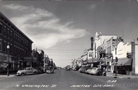 N Washington St Junction City Kansas Photo Postcards Real Photos