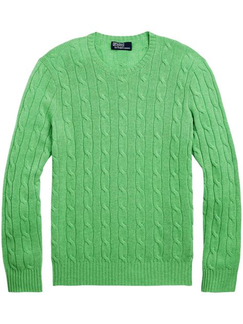 polo ralph lauren cable knit cashmere jumper farfetch