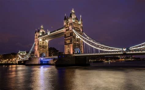 Tower Bridge London Bridge River Night